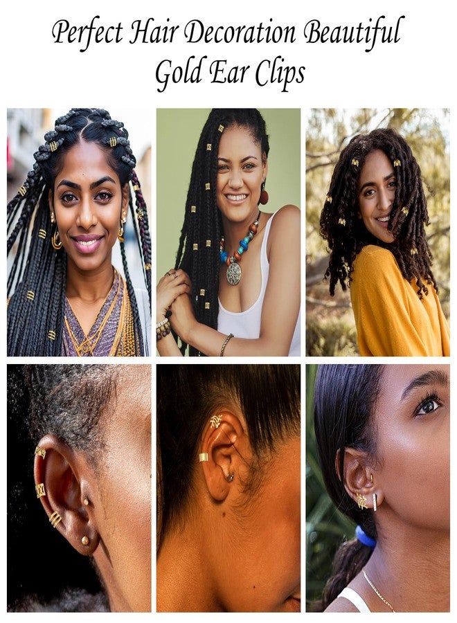 Tyqour 50Pcs Gold Hair Jewelry - Braids Accessories With 2Pcs 5M Strings, Adjustable Rings, Cuffs, Charms, Beads Decorations for Men & Women - Image 2
